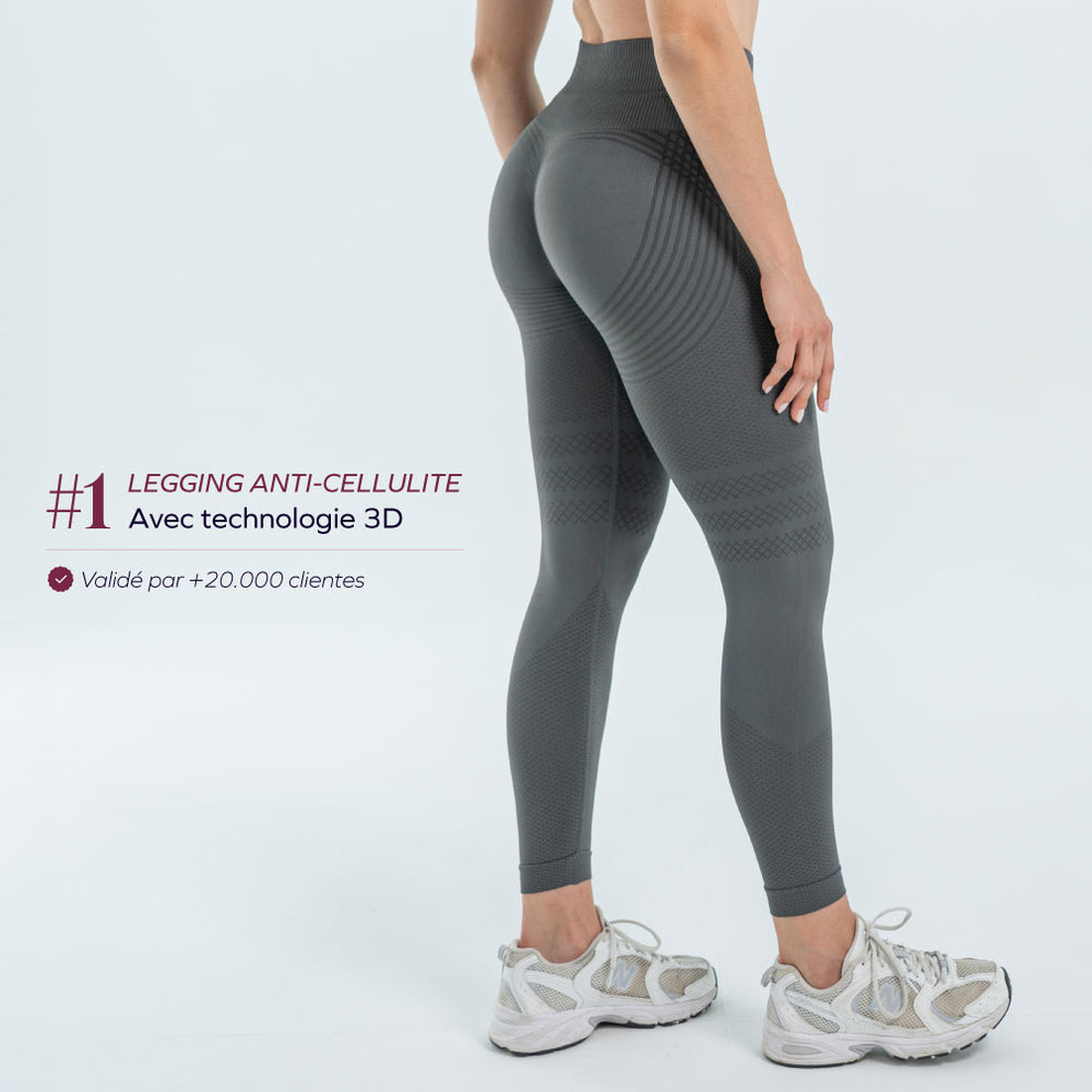 Legging 3D Noir – Anti-Cellulite, Drainant & Push-Up | Leonie and Co