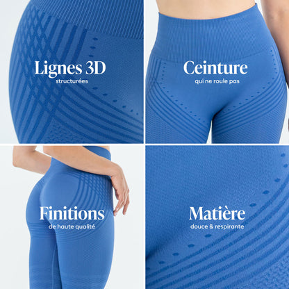Legging 3D | Bleu Azur