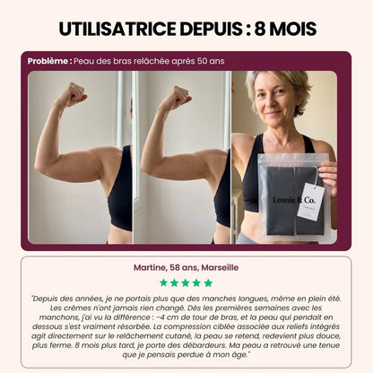 Avis de Martine, 58 ans, Marseille, après huit mois avec les manchons sculptants 3D