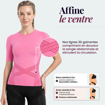 __SWATCH__Rose T-shirt sculptant 3D Leonie & Co en rose